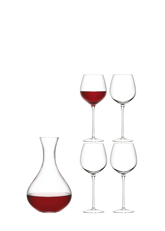 Weinset "Wine" 4 Rotweingläser + Karaffe WI184 (G1091-00-991)